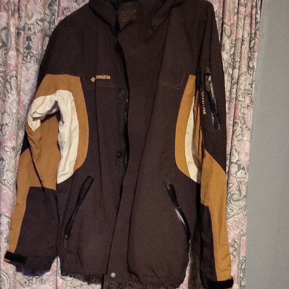 Columbia Men's Brown and Tan Ski Jacket